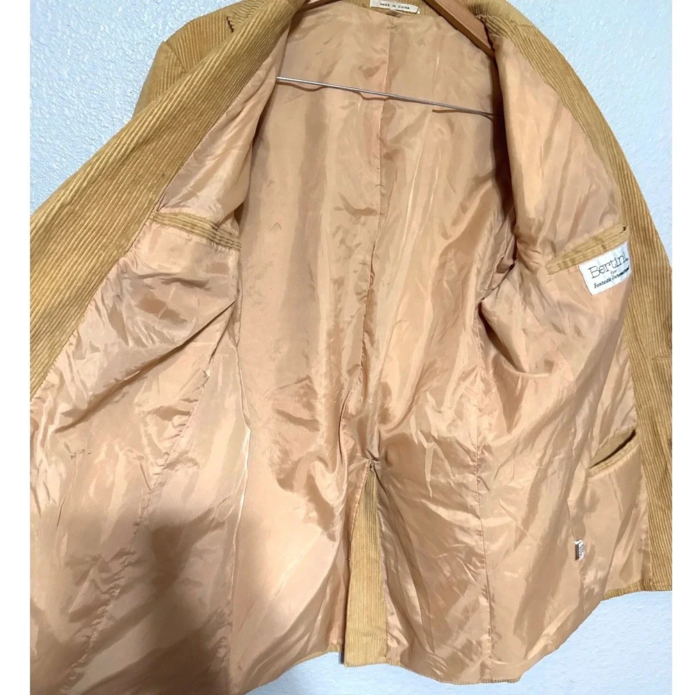 VTG Bertini for Fantastic International Mens Corduroy Sport Coat Blazer 42L‎